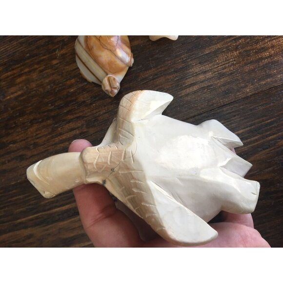 Vintage carved Turtles / sea turtle‎ tortoise / knick knack shelf decor / Mexico - Picture 7 of 8